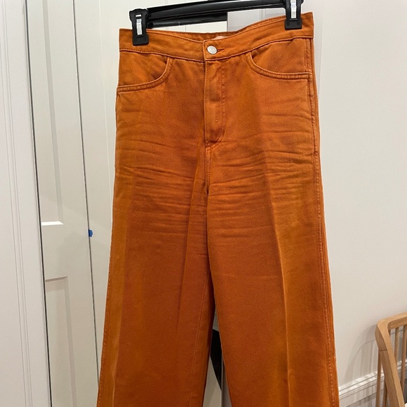 Weekday rust wide leg jeans - Picture 1 of 5